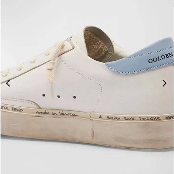 Golden Goose | Hi Star with metallic leather star and powder-blue heel tab - Picture 4 of 11